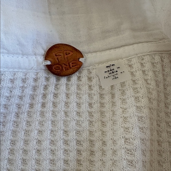 Free People Cotton Waffle Knit Overshirt - Picture 5 of 9